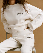 Oversized Knit Sweatshirt - Cream