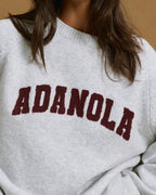 Boucle Oversized Knit Sweatshirt - Light Grey Melange