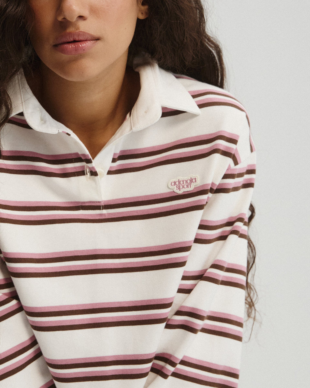 Stripe Rugby Top - Dusty Pink