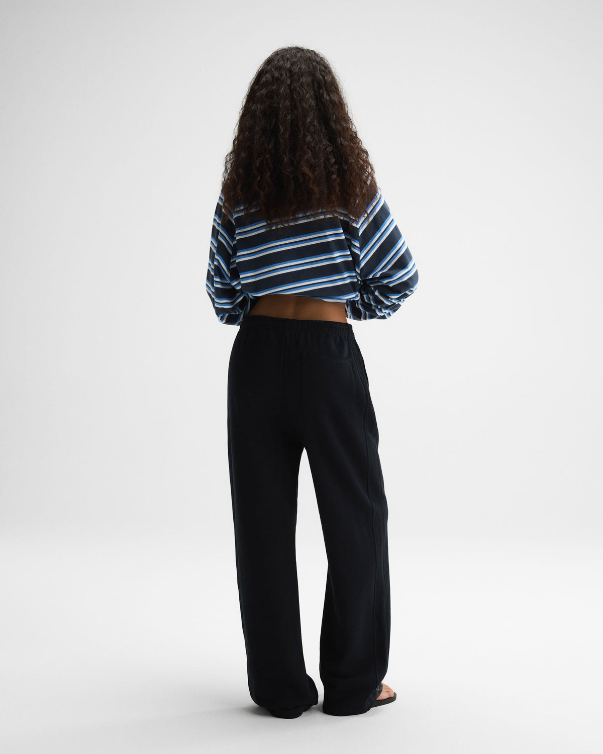 Straight Leg Sweatpants - Black