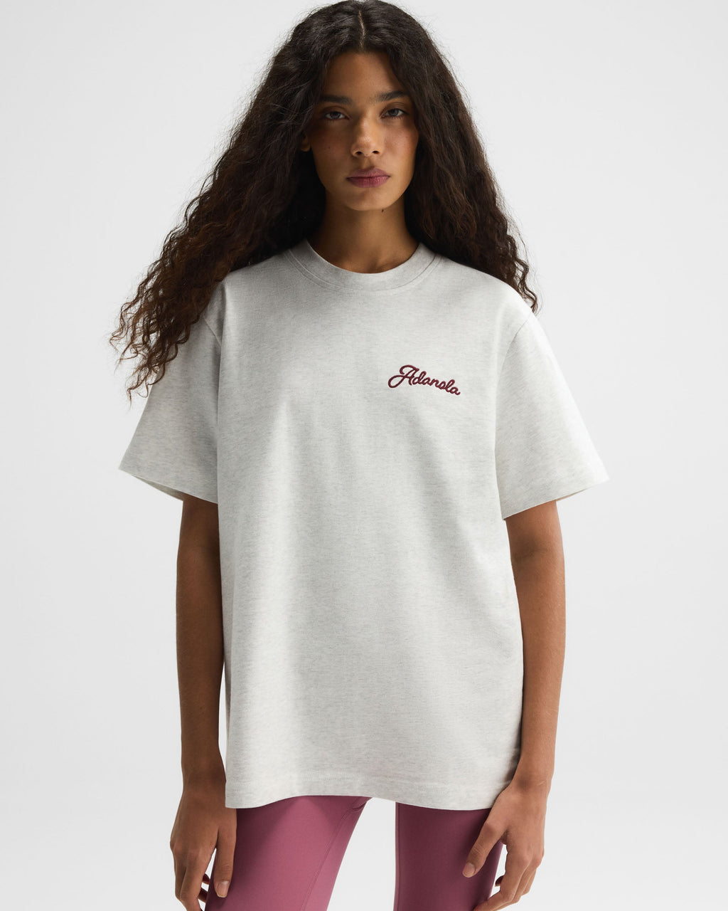 Oversized T-shirt - Light Grey Melange