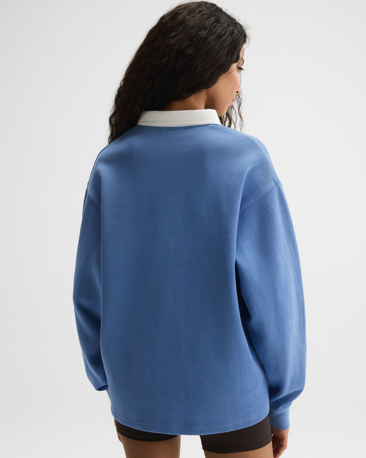 Oversized Rugby Top - Blossom Blue