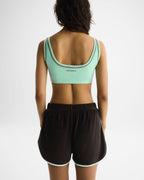 Towelling Piping Shorts - Coffee Bean