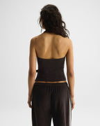 Knit Halter Neck Top - Coffee Bean