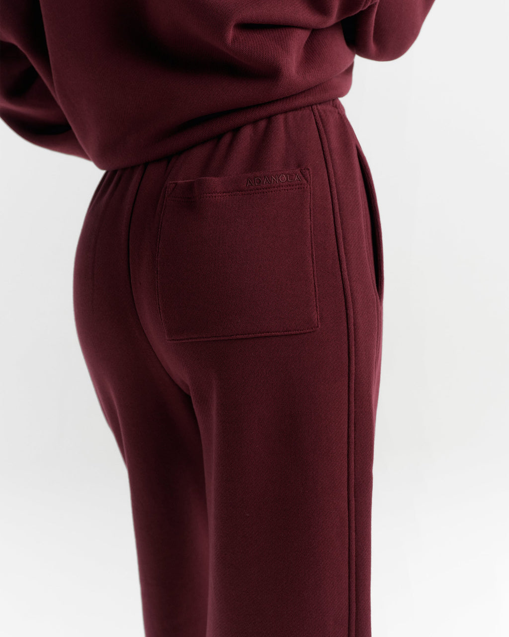Classic Straight Leg Sweatpants - Damson Red