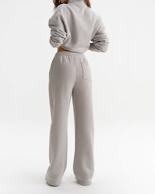 Classic Straight Leg Sweatpants - Heather Grey
