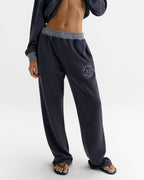 Straight Leg Sweatpants - Navy Blue