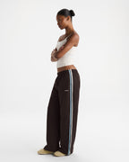 Woven Tape Detail Trousers - Coffee Bean