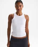 Modal Soft Rib Tank Top - White