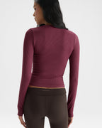 Classic Seamless Long Sleeve Top - Raspberry Stripe