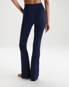 Classic Seamless Flared Leggings - Navy Blue