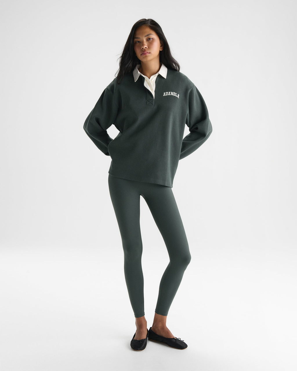 Oversized Rugby Top - Sea Green