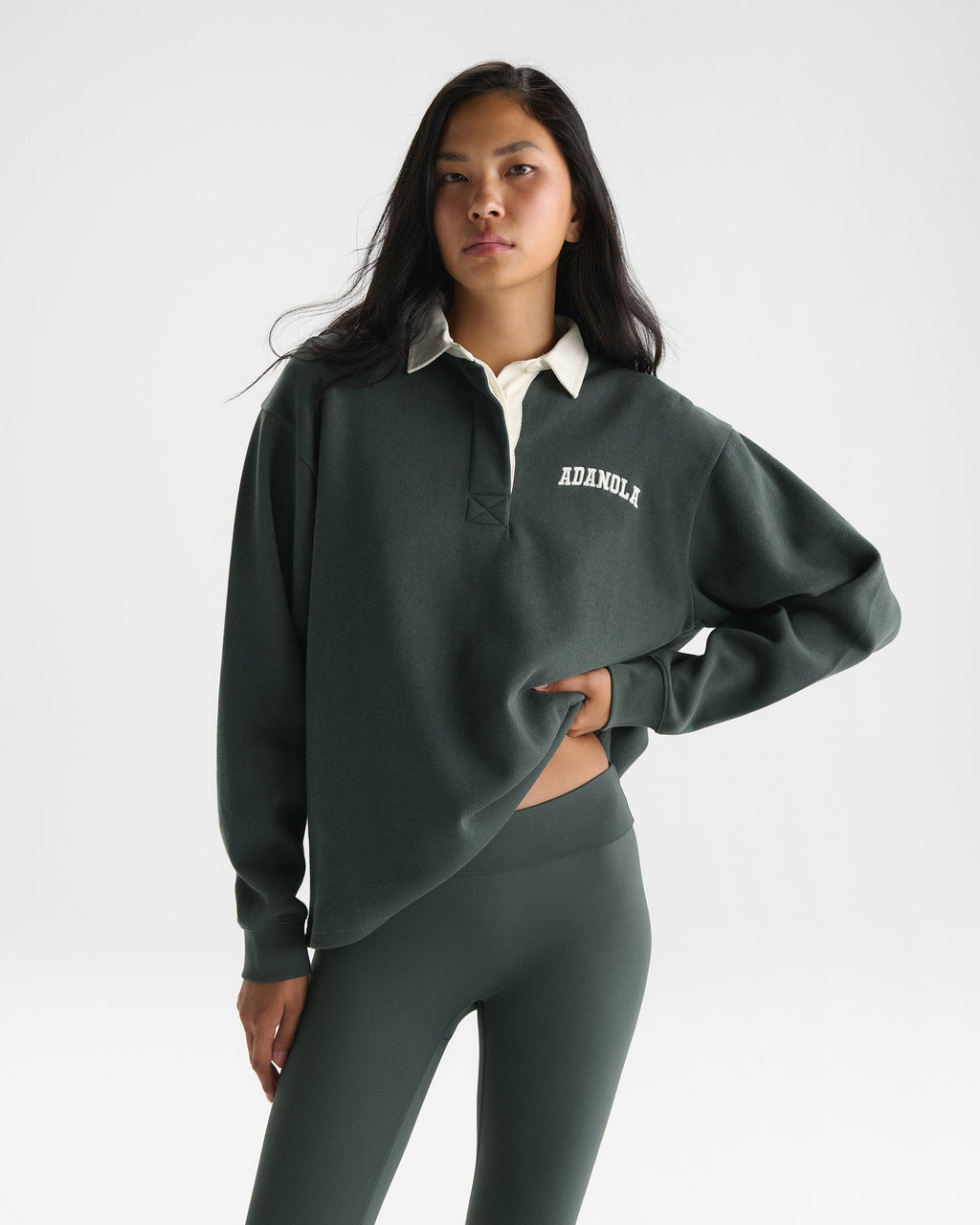 Oversized Rugby Top - Sea Green