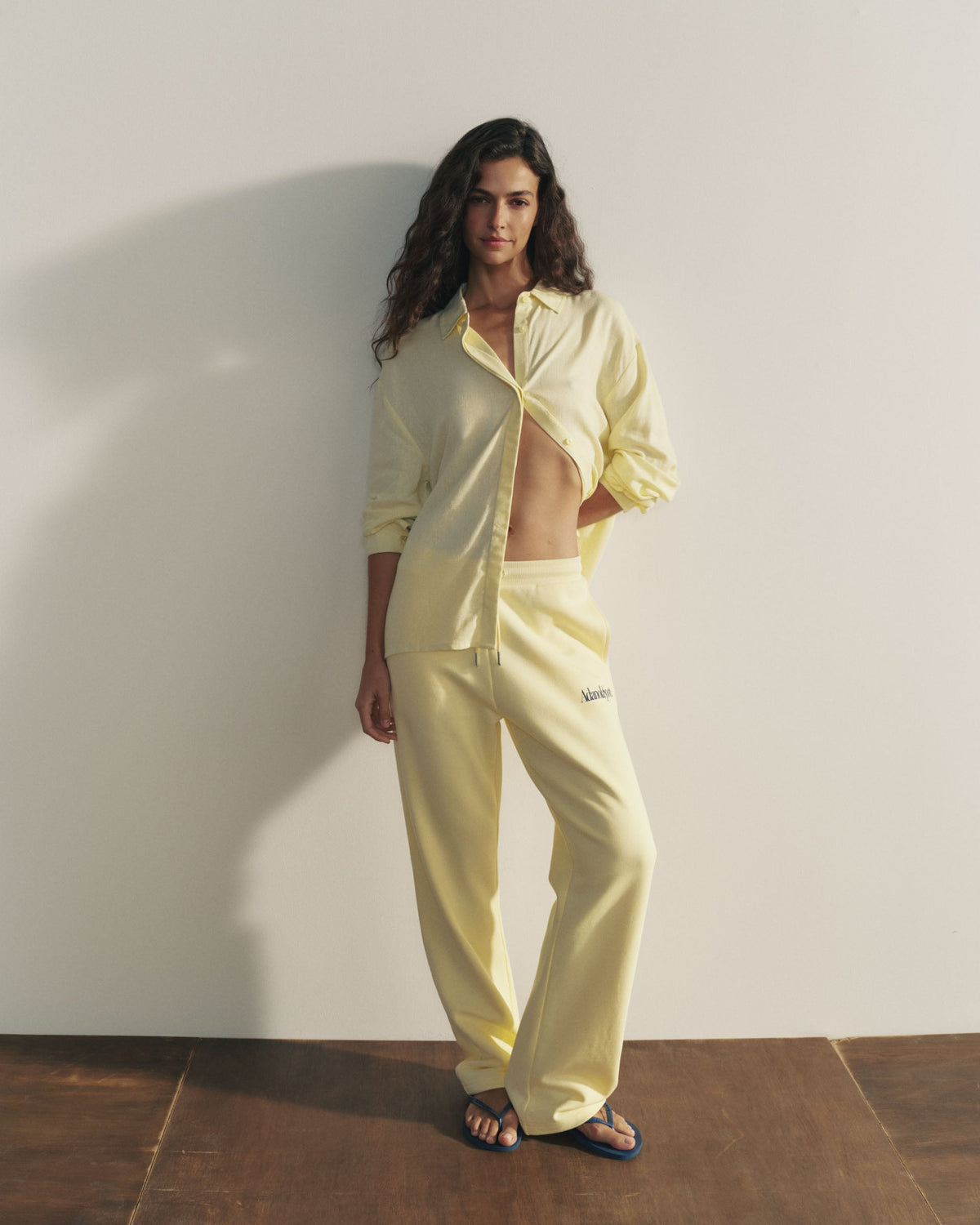 Straight Leg Sweatpants - Buttercream
