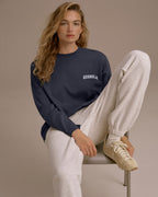 Drop Shoulder T-shirt - Midnight Blue
