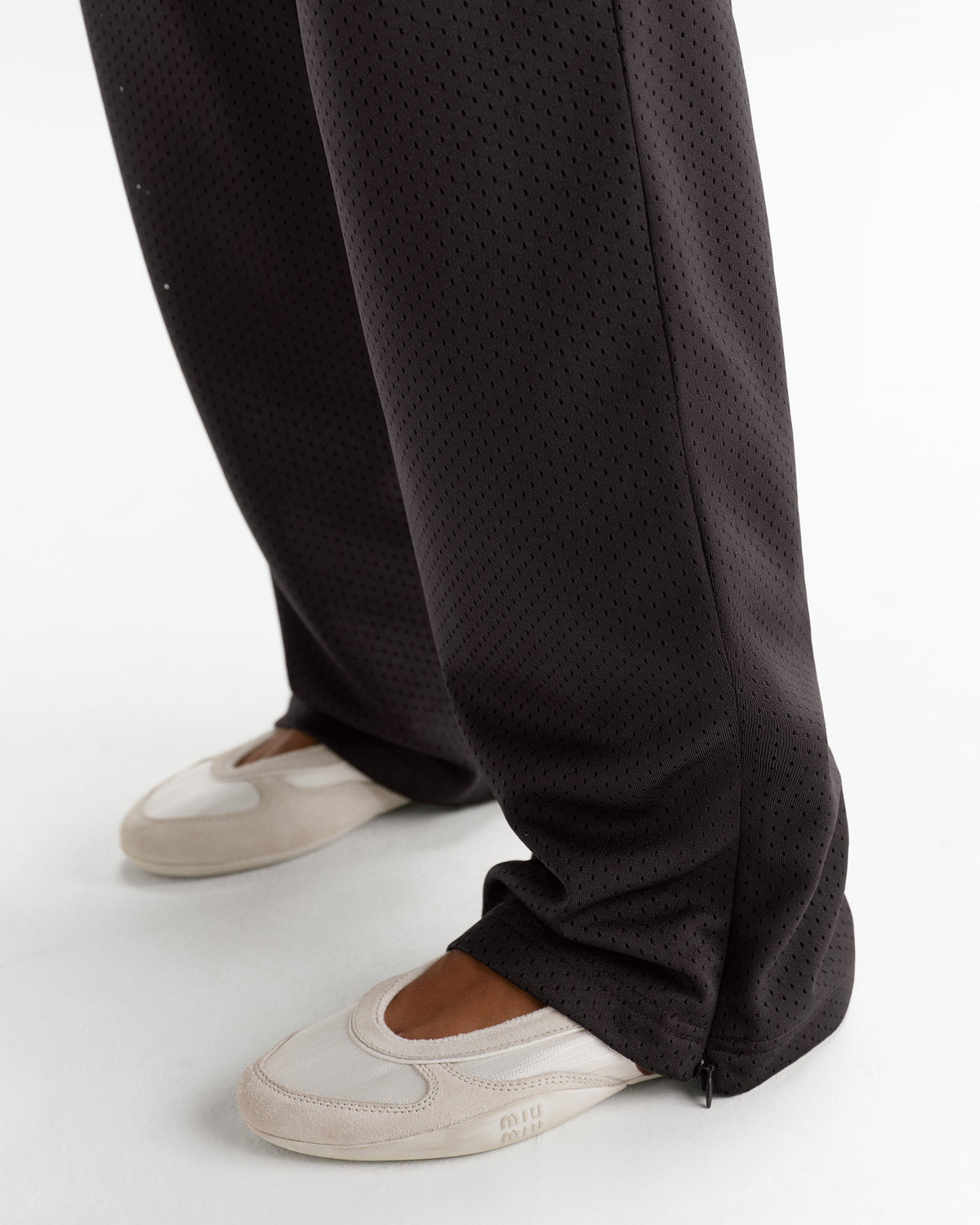Mesh Track Pants - Coffee Bean