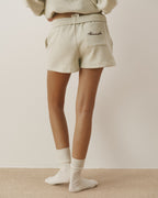 Loose Fit Sweat Shorts - Oatmeal Marl