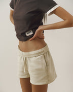 Loose Fit Sweat Shorts - Oatmeal Marl