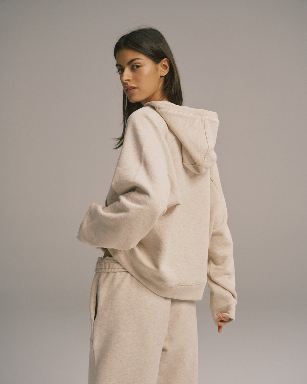Oversized Hoodie - Oatmeal Melange