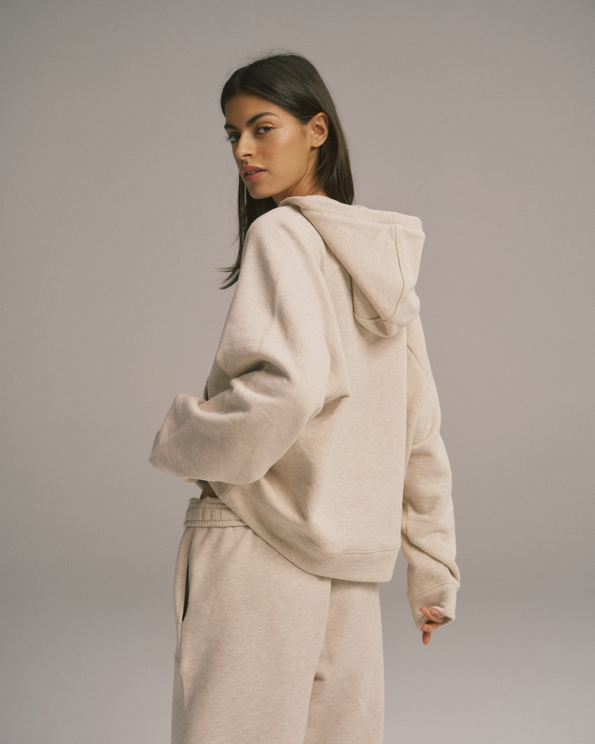 Oversized Hoodie - Oatmeal Melange