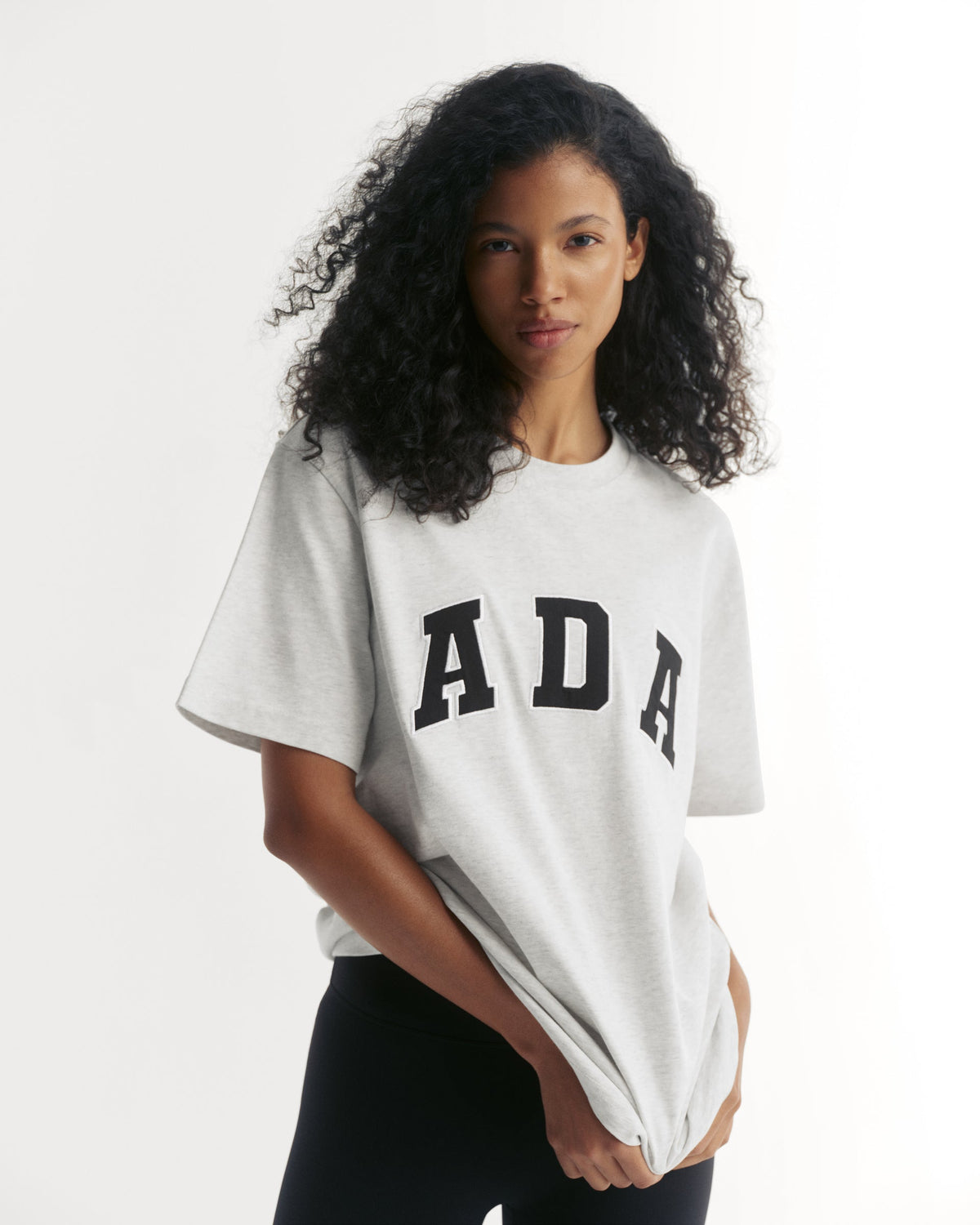 Oversized T-shirt - Light Grey Melange