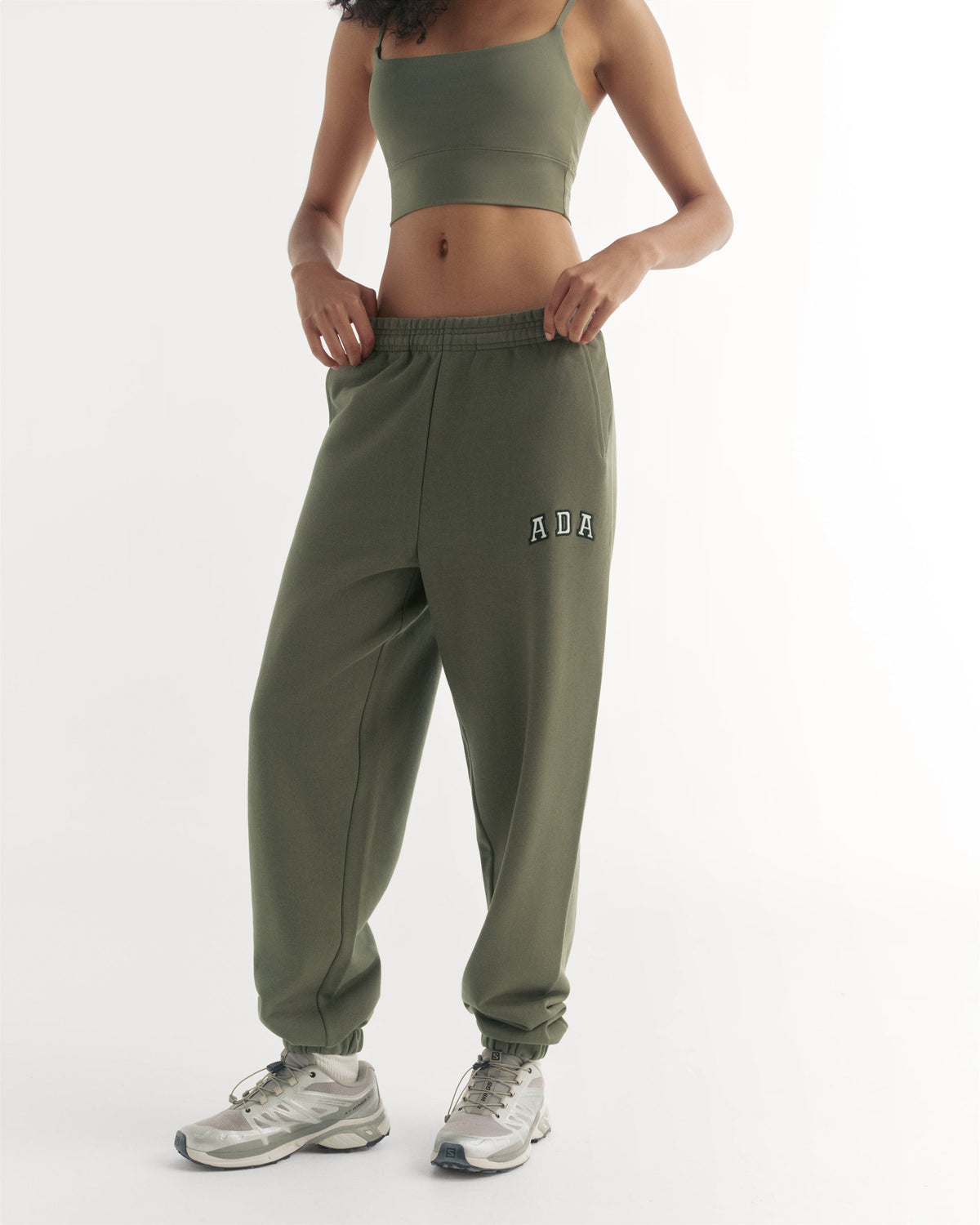 Cuffed Sweatpants - Olive Green