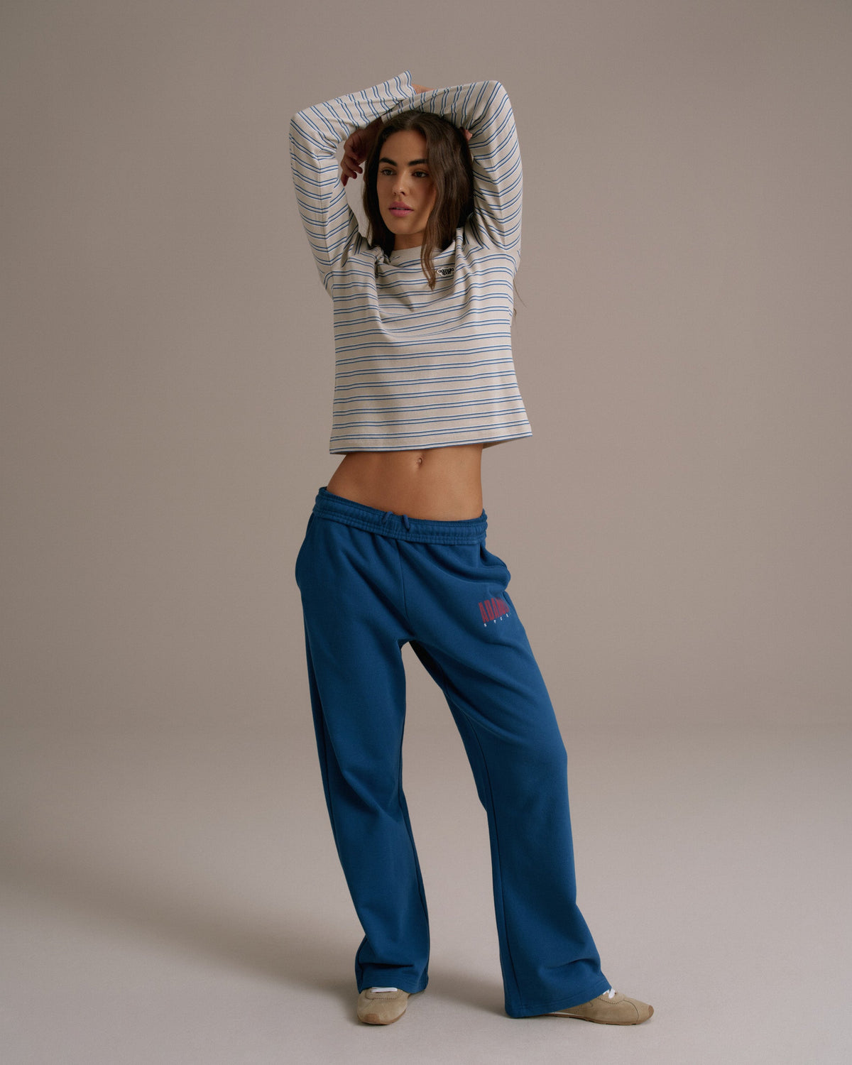 Straight Leg Sweatpants - Washed College Blue
