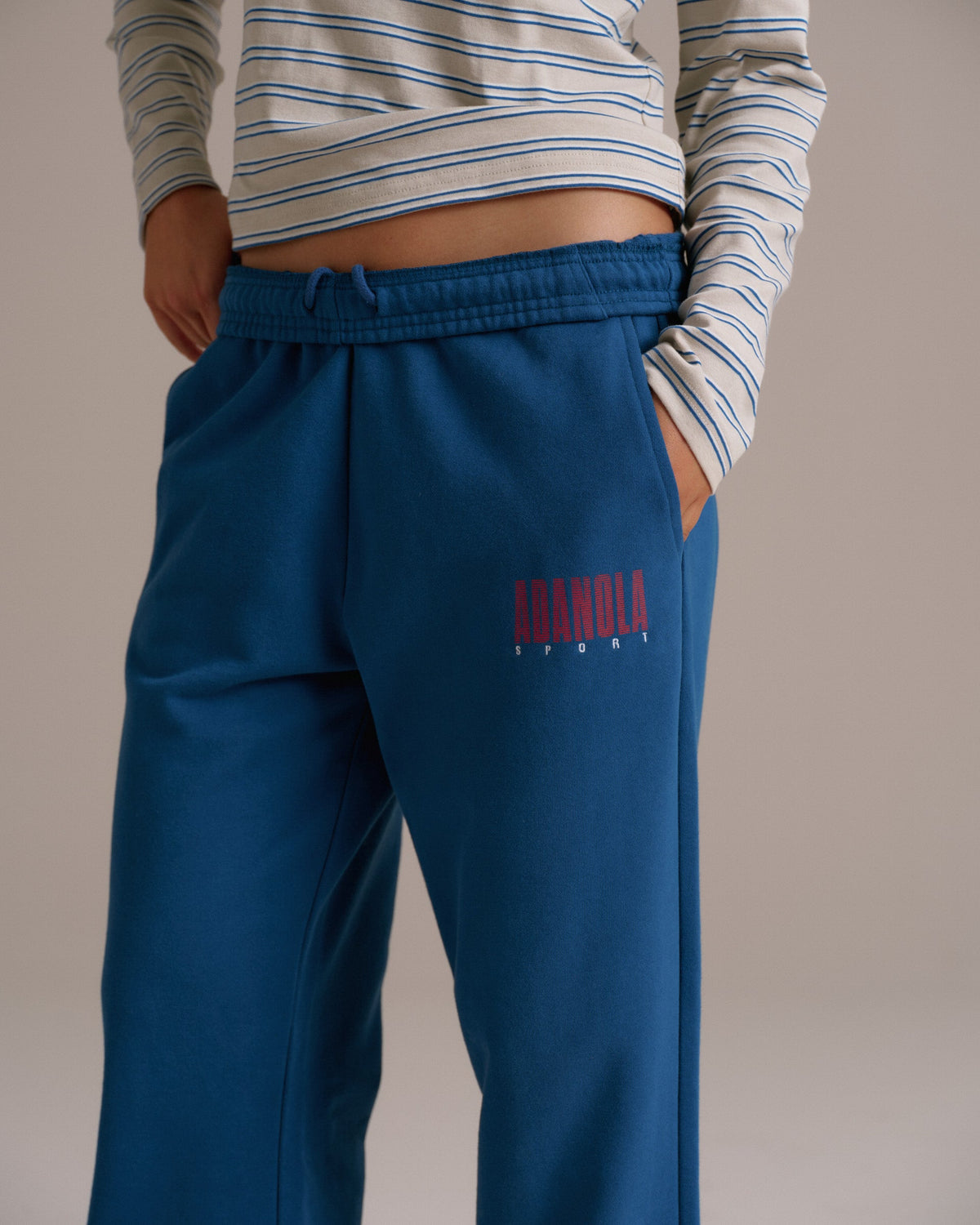 Straight Leg Sweatpants - Washed College Blue