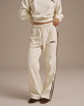 Loose Fit Straight Leg Sweatpants - Marshmallow White