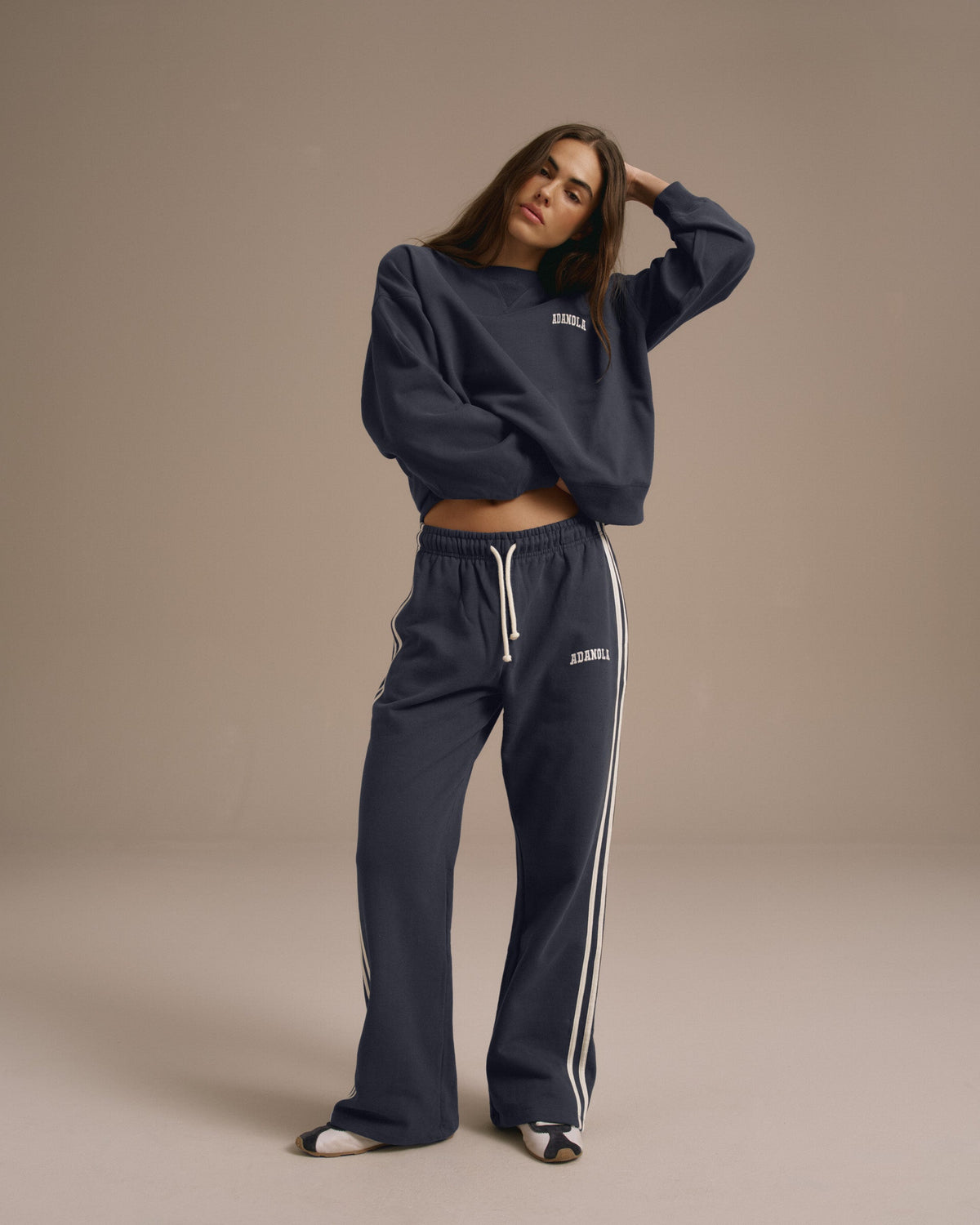 Loose Fit Straight Leg Sweatpants - Midnight Blue