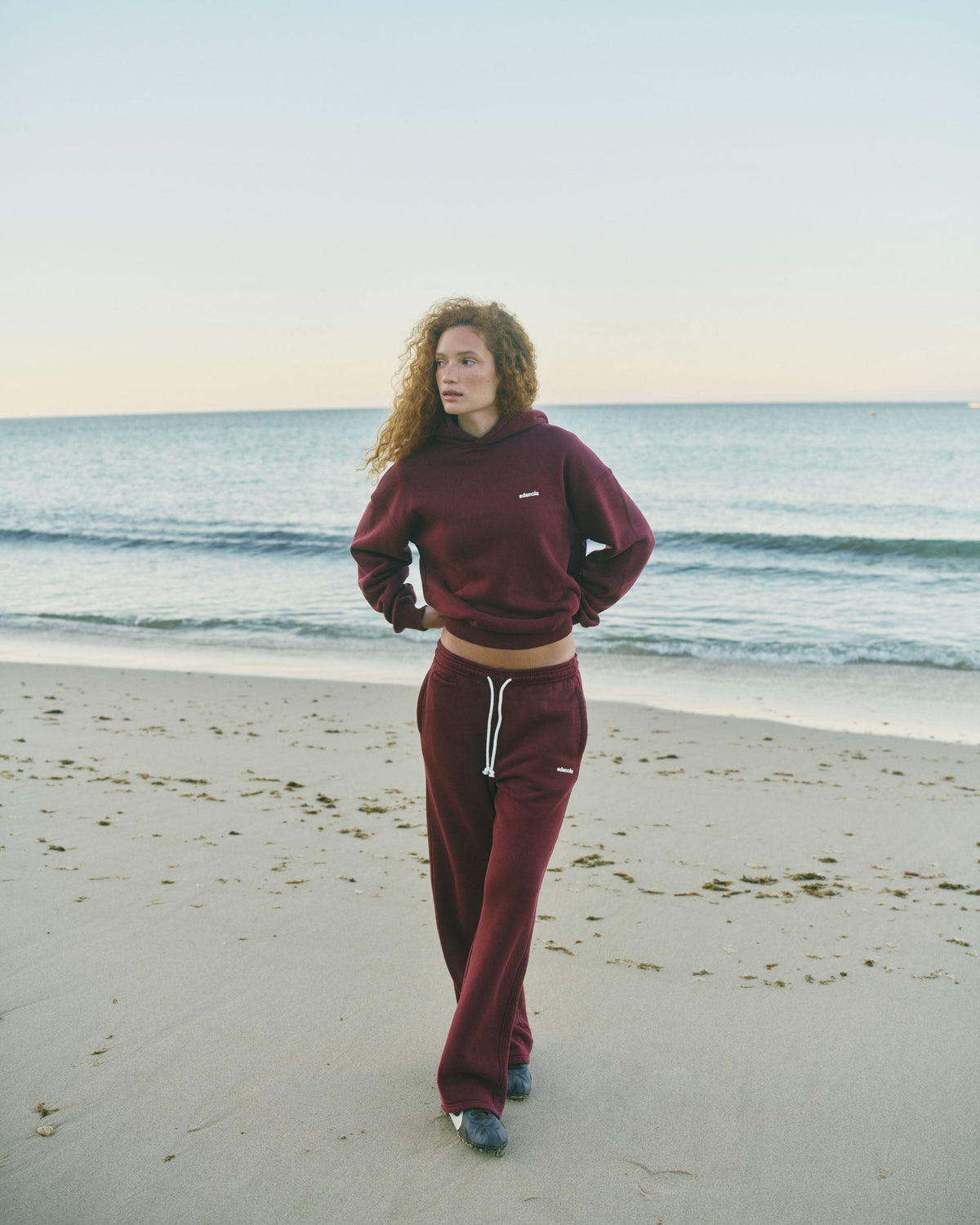 Vintage Straight Leg Sweatpants - Damson Red