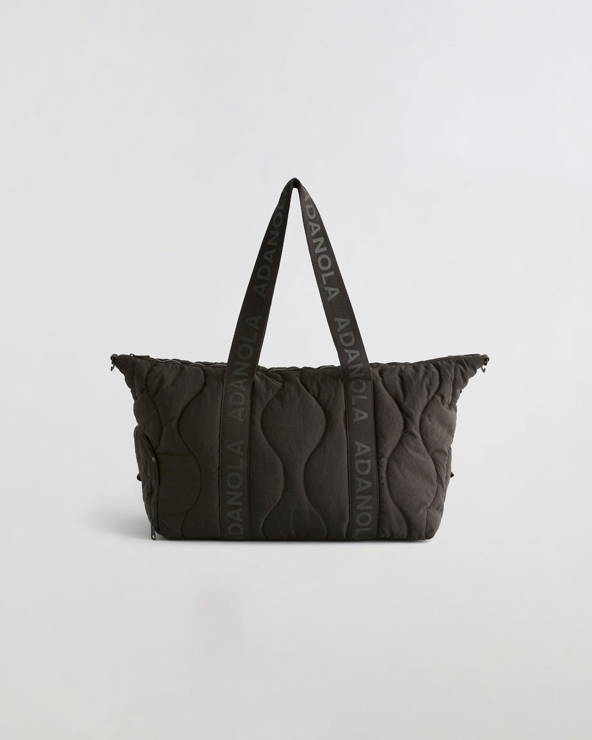 Quilted Nylon Weekender Bag - Coffee Bean