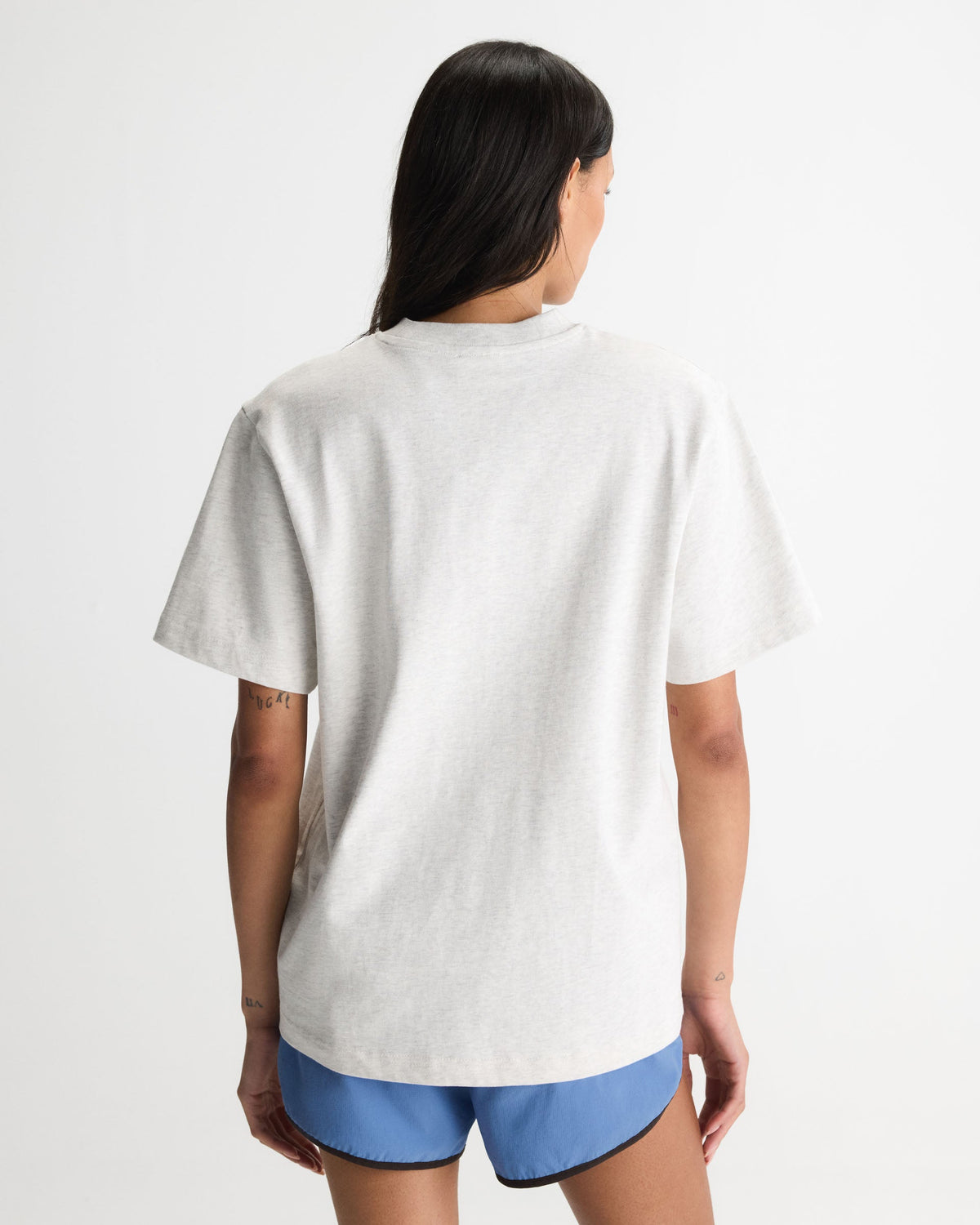 Oversized T-shirt - Light Grey Melange