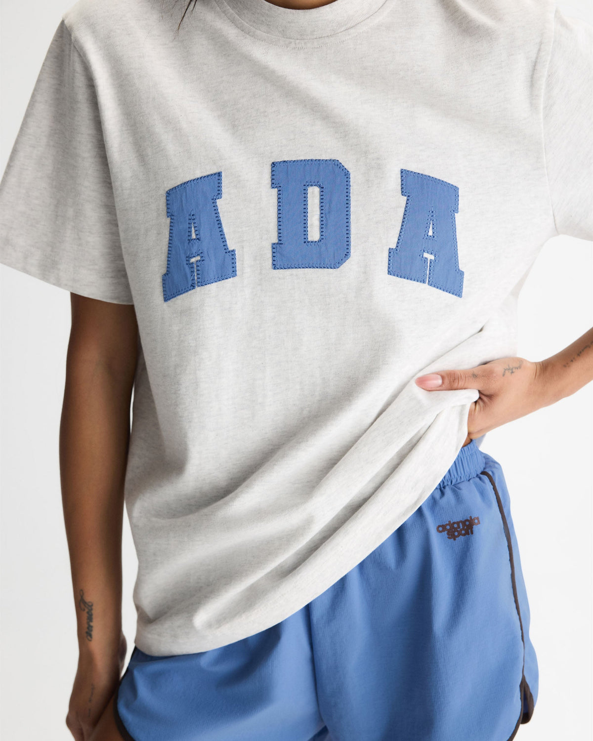 Oversized T-shirt - Light Grey Melange
