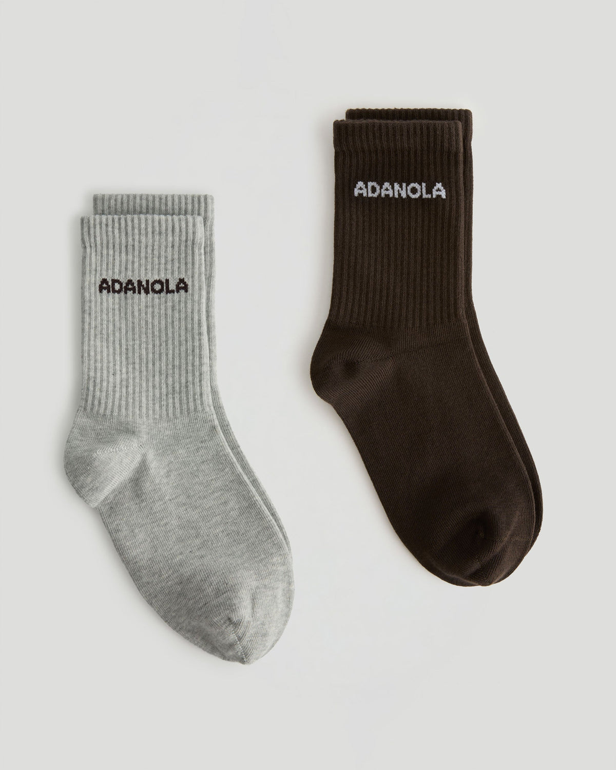 2 Pack Socks - Chocolate Brown/Light Grey Melange