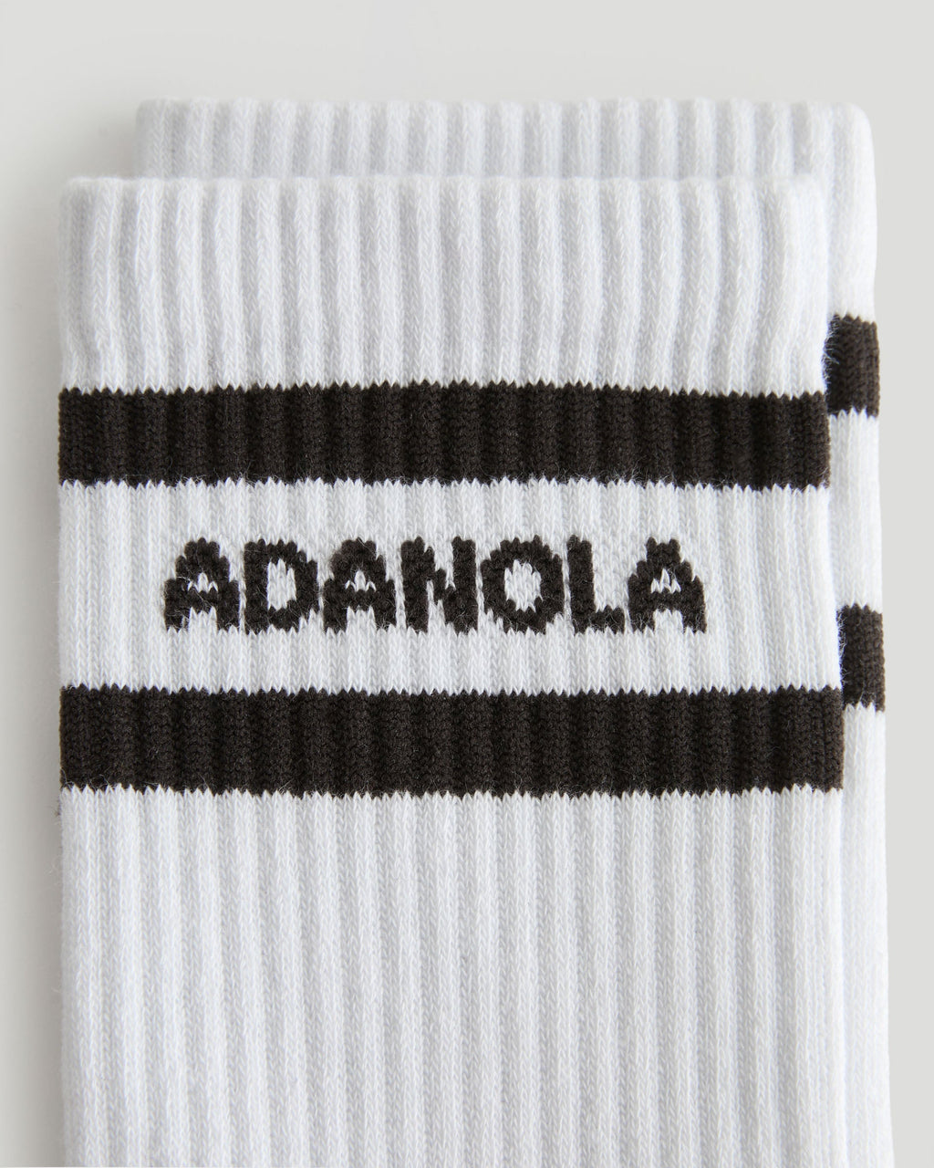 3 Pack Multi Branding Socks - Coffee Bean/White