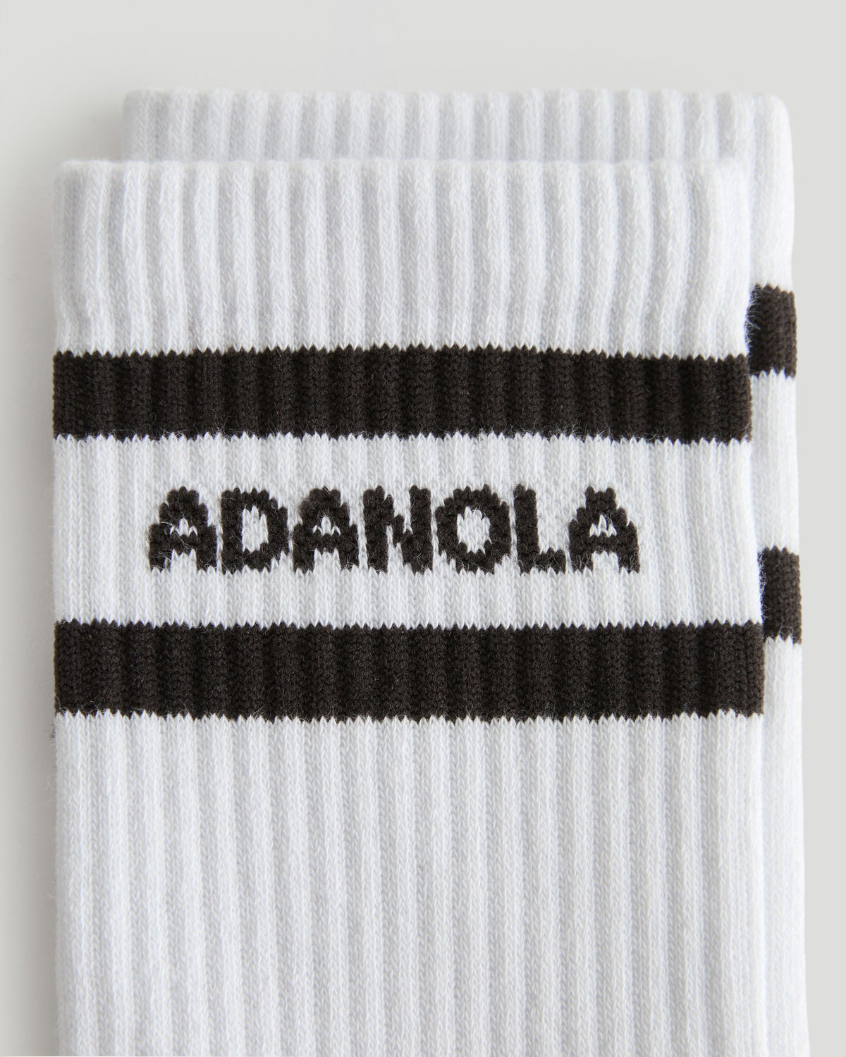 3 Pack Multi Branding Socks - Coffee Bean/White