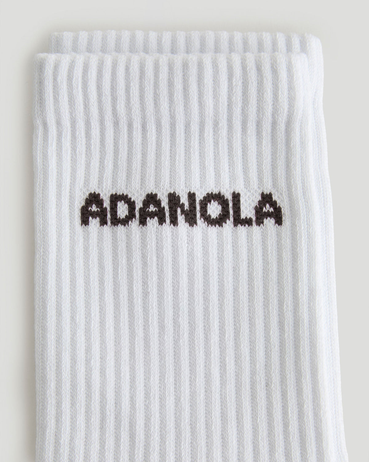 3 Pack Multi Branding Socks - Coffee Bean/White
