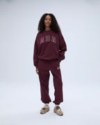 Cuffed Sweatpants - Burgundy