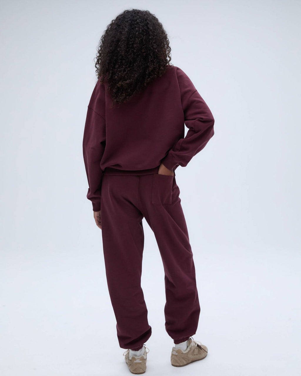 Cuffed Sweatpants - Burgundy